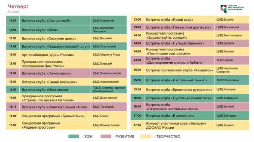 Расписание мероприятий на 9 мая барнаул. Расписание мероприятий. Центр долголетия Текстильщики. Центры Московского долголетия в Москве.